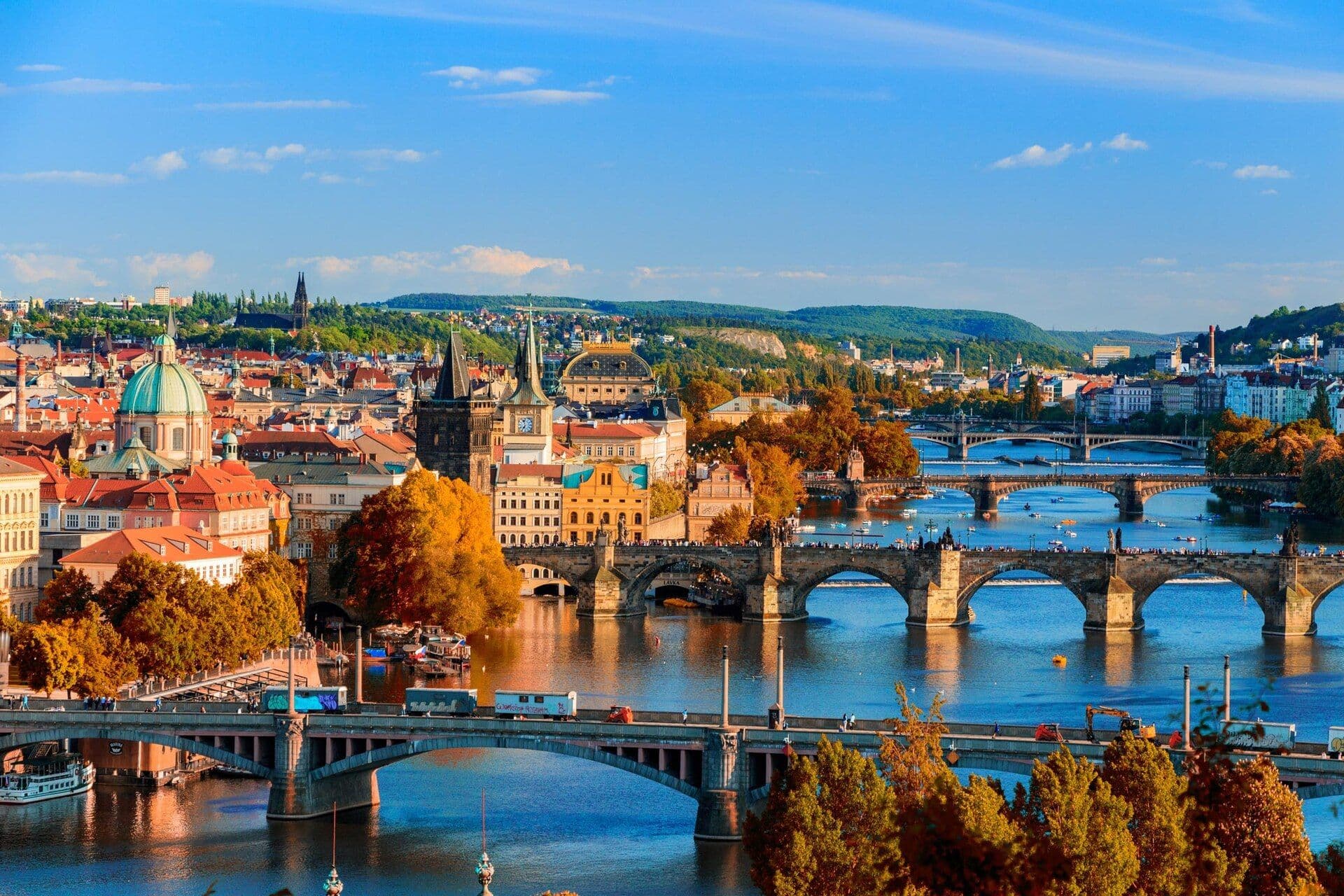 Prague, Charles Bridge and the bridges over the Vltava